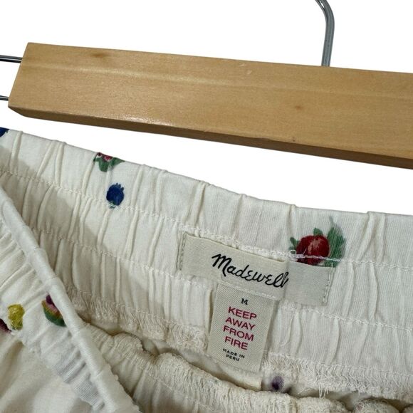 Madewell EUC Medium Raw Edge Pajama Shorts Fresca Fruit Sleep Cotton Womens - Picture 3 of 10